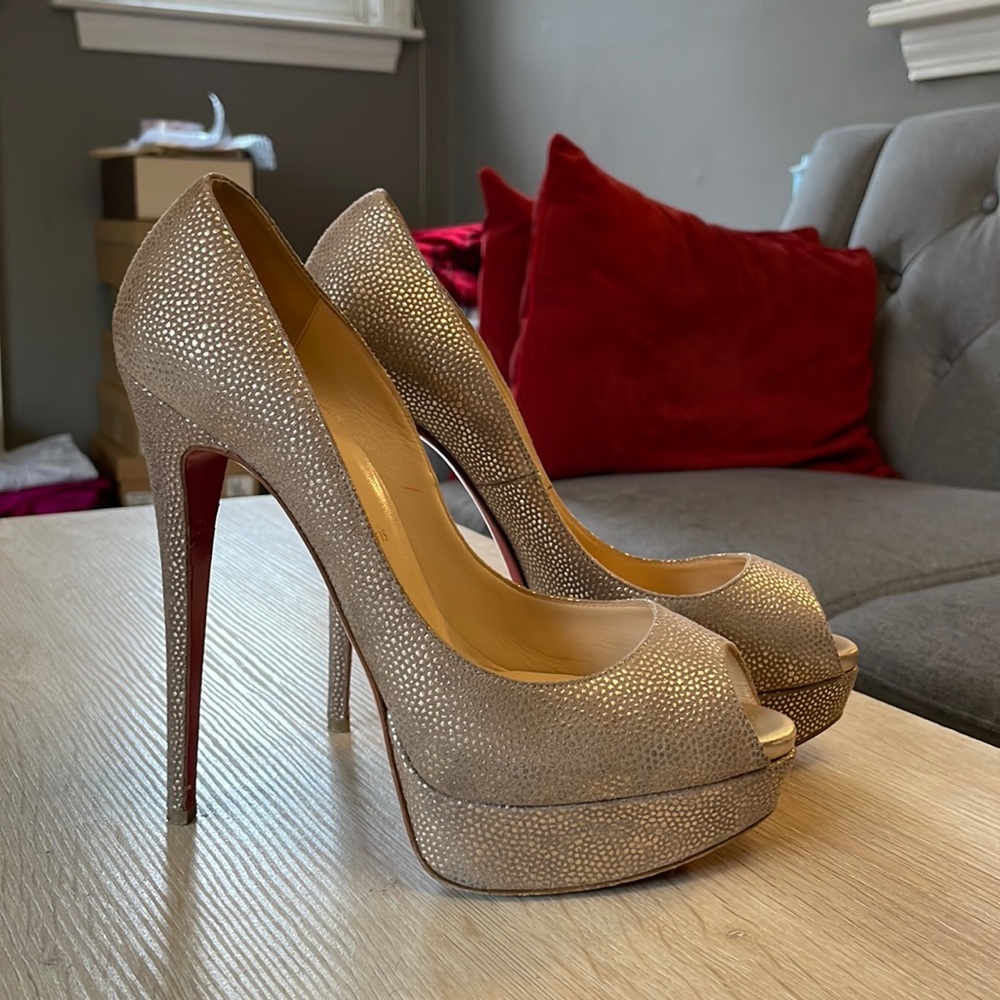 Louboutin Lady Peep 150MM Baseball - 39.5